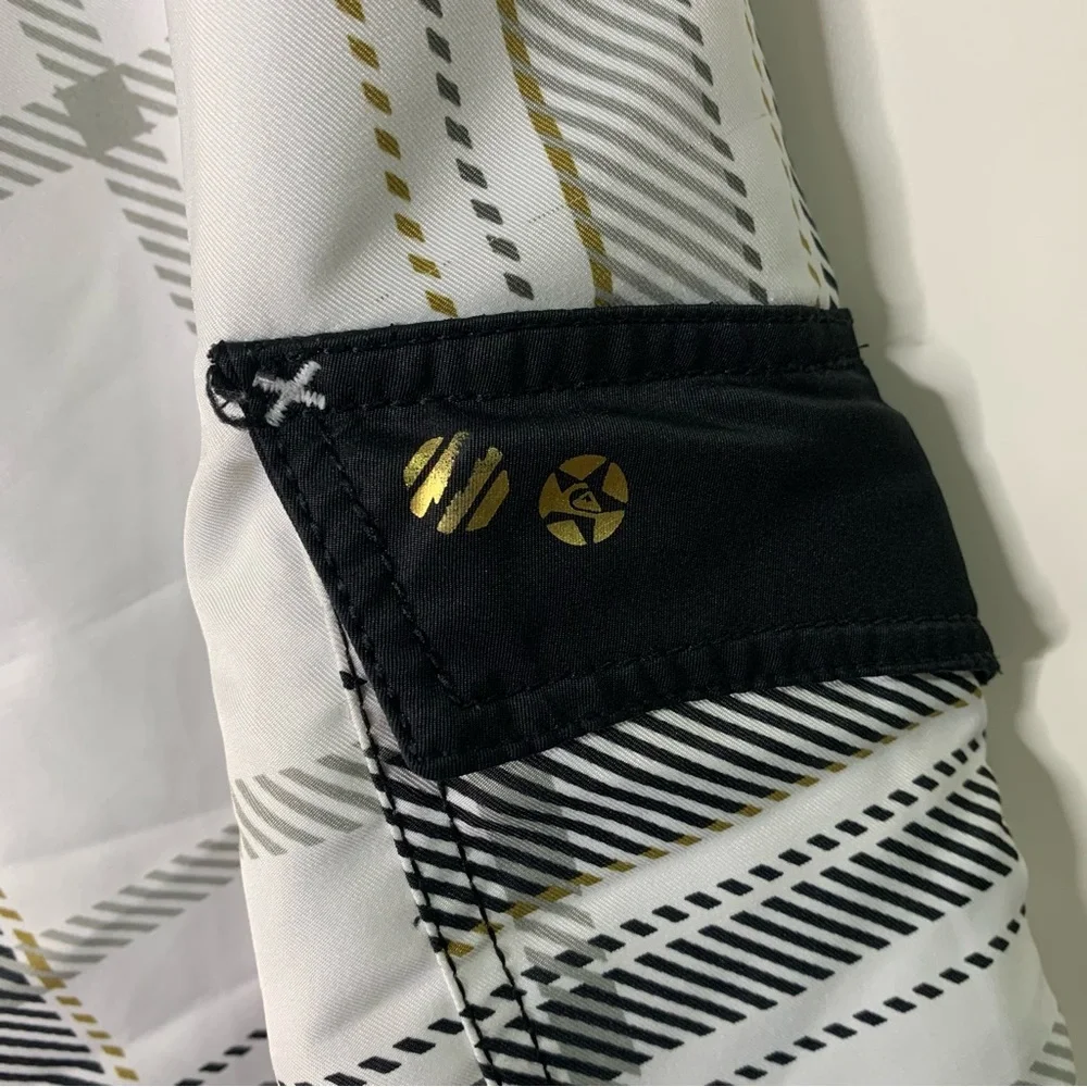 Quiksilver Plaid Embroidered Board Shorts